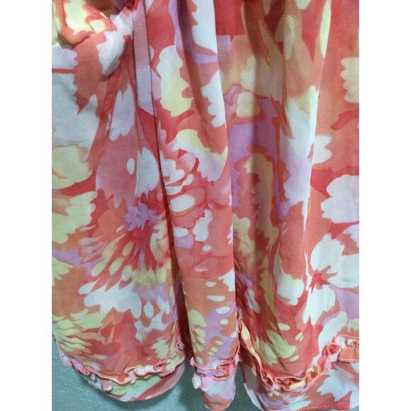 Lingerie small S slip top floral rose floral soft colors Ambrielle - Picture 5 of 7